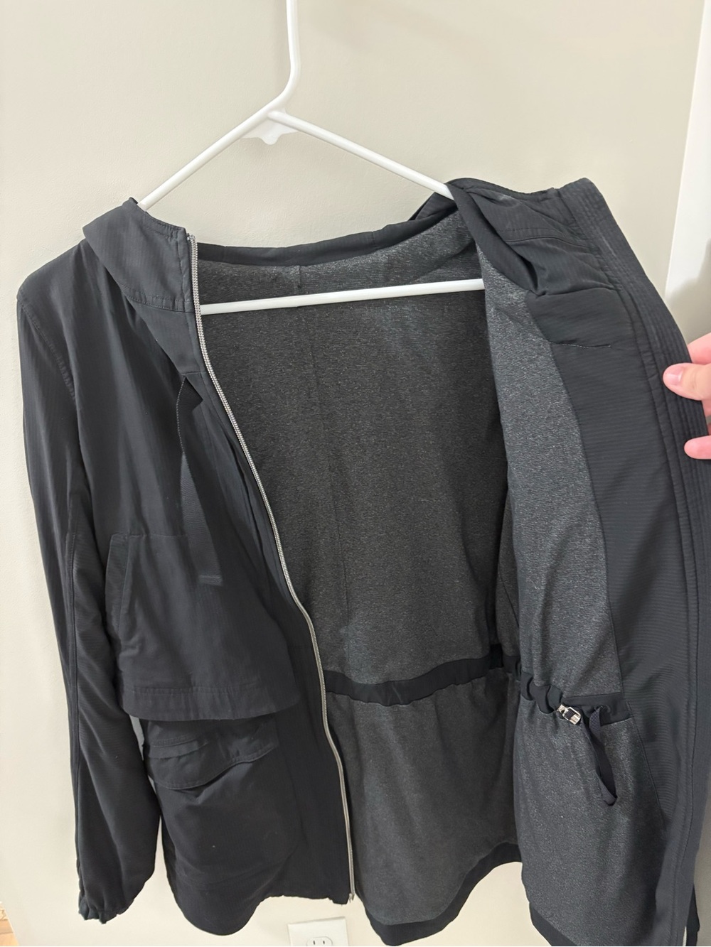 Black Lululemon Women's Zip-Front Raincoat - Picture 9 of 9